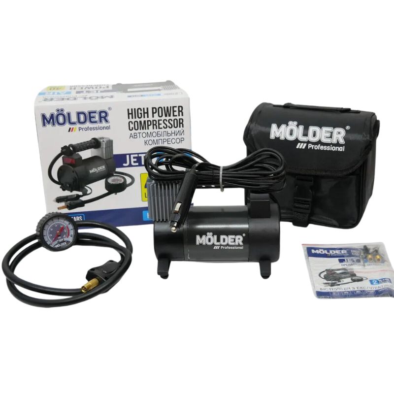 Однопоршневий автокомпресор MOLDER для шин R13-R19 10 Атм 40 л хв 170 Вт (MA25110)