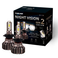 Світлодіодні LED лампи H7 5000 Лм 5500 К CARLAMP Night Vision Gen 2 (NVGH7)