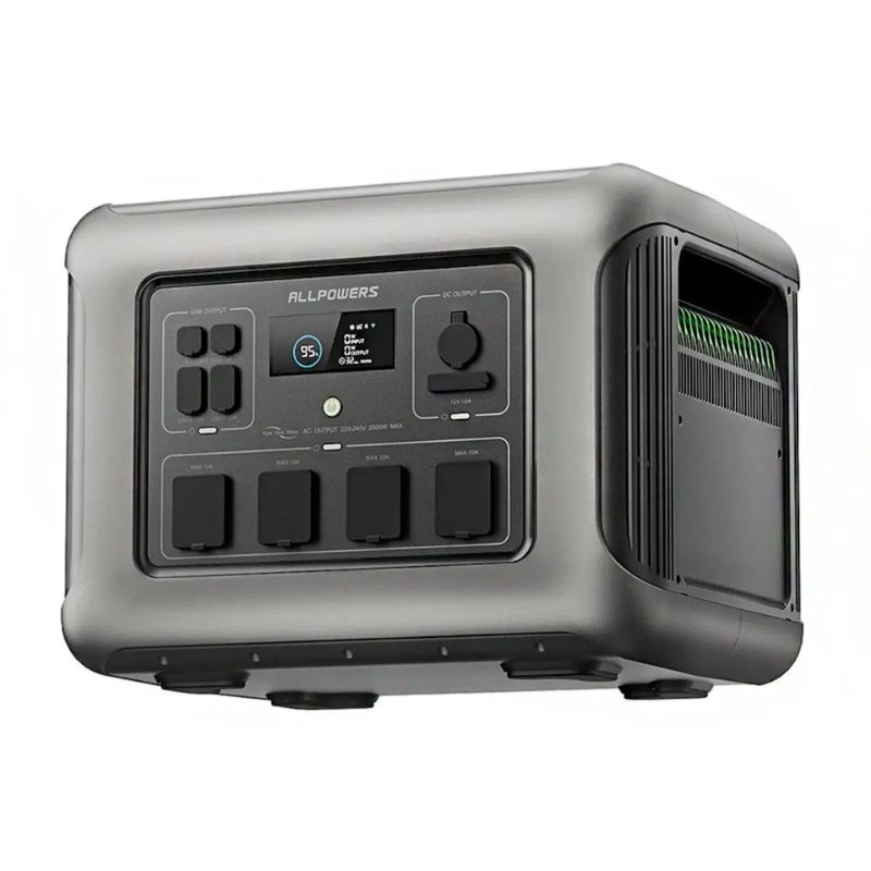 Зарядная станция портативная ALLPOWERS R2500 2016 Вт·ч 2500 Вт LiFePO4 с функцией ИБП для дома холодильника котла ноутбука
