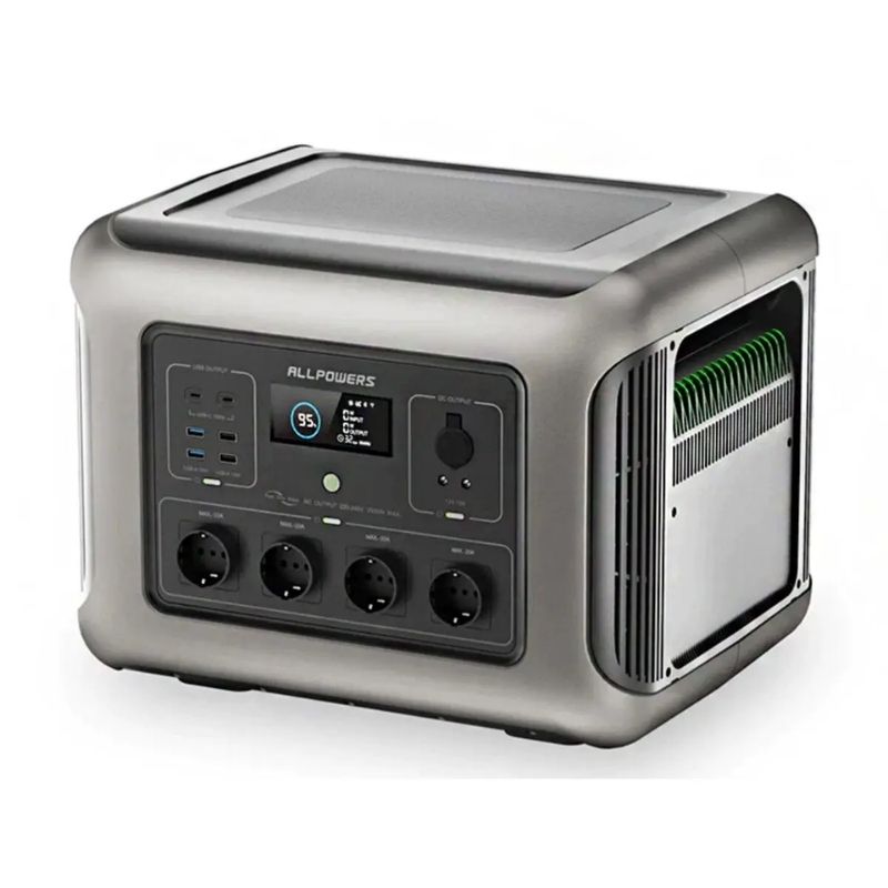 Зарядная станция портативная ALLPOWERS R2500 2016 Вт·ч 2500 Вт LiFePO4 с функцией ИБП для дома холодильника котла ноутбука