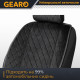 Накидки на сидіння алькантара універсальні комплект 11шт Gearo Alcantara series (GE0701BK-A)
