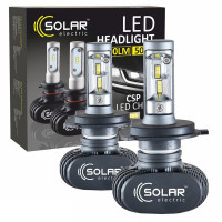 Автолампи LED H4 P43t 12V 24V 6000K 4000Lm 50W Seoul CSP основне світло SOLAR (8104)