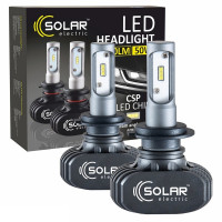 LED автолампи H7 PX26d SOLAR 12V 24V 6000K 4000Лм 50Вт Seoul CSP 19x19 основне світло (8107)