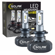 LED автолампи H7 PX26d SOLAR 12V 24V 6000K 4000Лм 50Вт Seoul CSP 19x19 основне світло (8107)