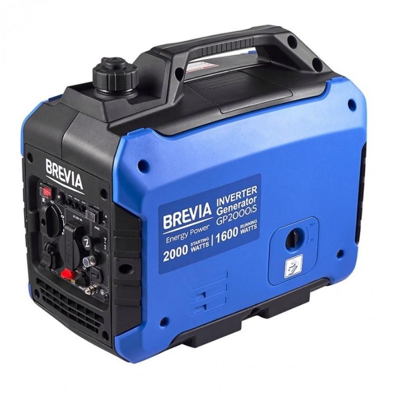 Инверторный бензиновый генератор BREVIA 1.6 кВт 4.5л с AVR и чистой синусоидой 230В (GP2000iS)