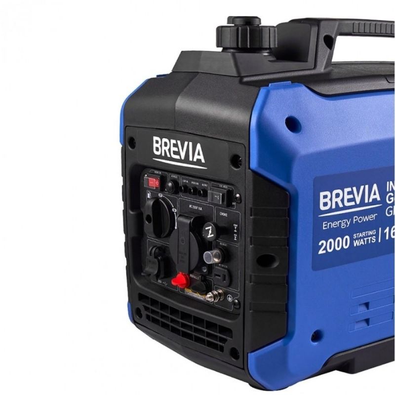 Инверторный бензиновый генератор BREVIA 1.6 кВт 4.5л с AVR и чистой синусоидой 230В (GP2000iS)