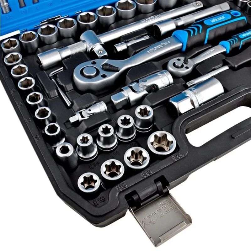 Набор инструментов 1/2" 1/4" 108шт CrV Molder в кейсе (MT60108)