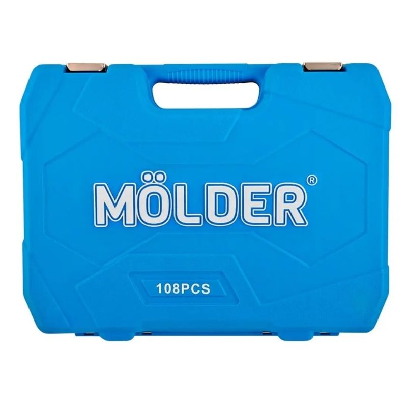 Набор инструментов 1/2" 1/4" 108шт CrV Molder в кейсе (MT60108)