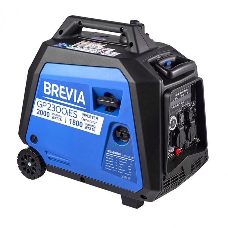 Инверторный бензиновый генератор 1.8 кВт BREVIA с автозапуском AVR чистая синусоида 230В (GP2300iES)