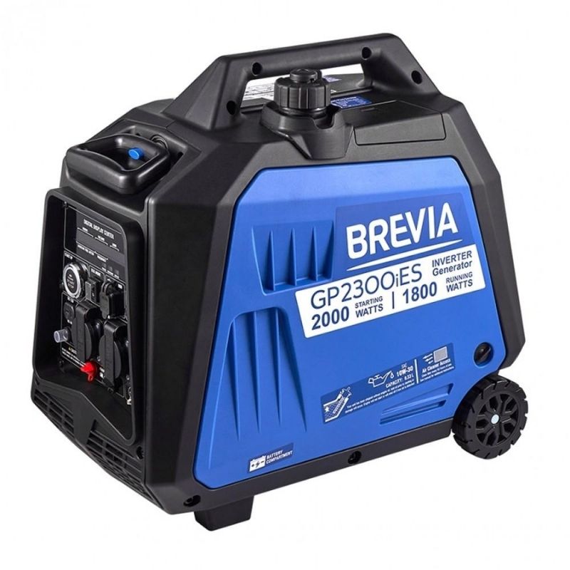 Инверторный бензиновый генератор 1.8 кВт BREVIA с автозапуском AVR чистая синусоида 230В (GP2300iES)