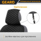 Накидки на передні сидіння авто льон універсальні 2шт Gearo Linen series (GE0703BK-F)