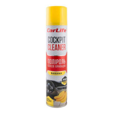 Полироль для панели приборов CARLIFE Cockpit Cleaner банан 320мл (CF323)