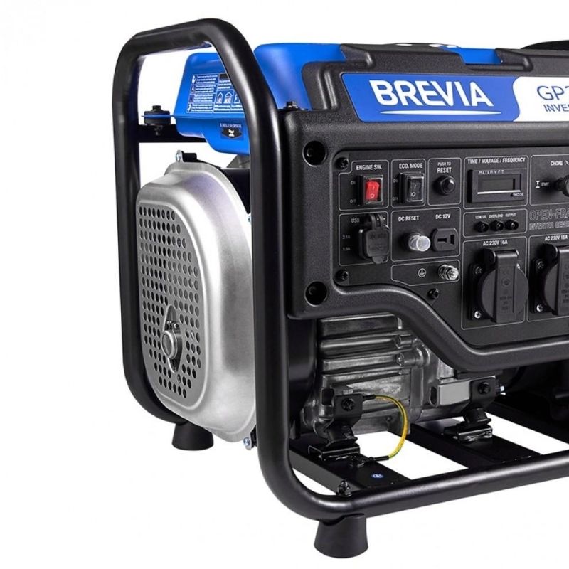 Инверторный бензиновый генератор 3 кВт BREVIA с AVR и чистой синусоидой 230В (GP3500Xi)