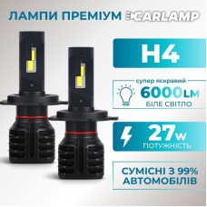 Светодиодные лампы Н4 для авто Carlamp Night Vision Gen 3 Led автолампы 5500K 6000 Lm (NVG3H4)