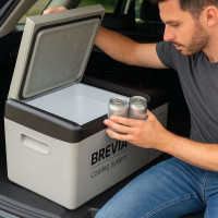 Автохолодильник компрессорный BREVIA 15л портативный пластиковый 12В 24В 220В для авто 22100