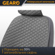 Накидки на передні сидіння льон універсальні 2шт сірі Gearo Linen series (GE0703GY-F)