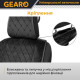 Накидки на передні сидіння алькантара універсальні 2шт Gearo Alcantara series (GE0701BK-F)