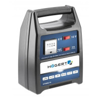 Зарядний пристрій Hogert 6/12В 12А зарядка для акумуляторів 20-200Аг (HT8G614)