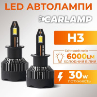 Світлодіодні LED лампи H3 6000 Лм 6500 К CARLAMP Nova Vision (NoVH3)
