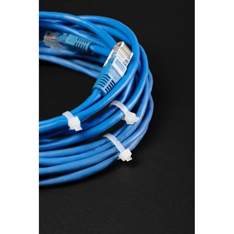 Хомути пластикові 7.6х500мм Hogert білі 25 шт (HT2C733)