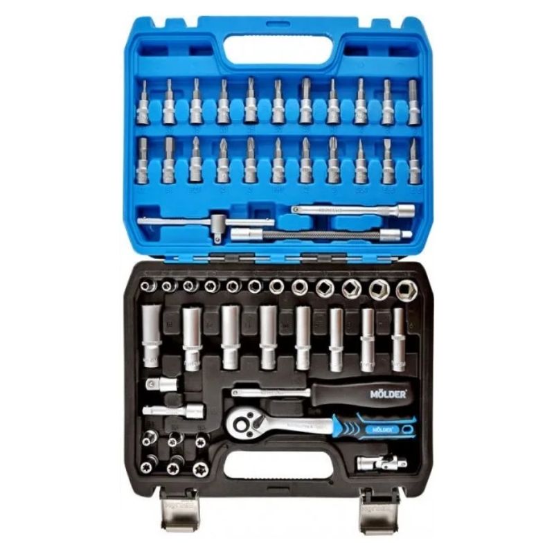 Набор инструментов 1/4" 56шт CrV Molder в кейсе (MT60056)