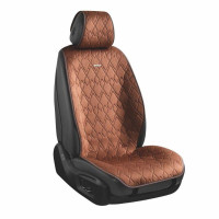 Премиум накидки на сиденья авто велюр и экокожа универсальные 11 шт кофе