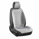 Преміум накидки на сидіння авто універсальні комплект 11 шт сірі прошивка хрестиком