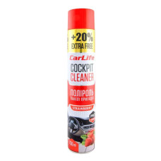 Полироль для панели приборов CARLIFE Cockpit Cleaner клубника 750мл (CF754)