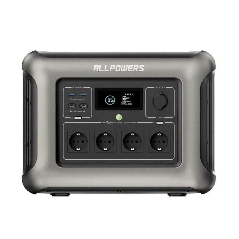 Зарядная станция портативная ALLPOWERS R1500 Lite 1056 Вт·ч 1600 Вт LiFePO4 с функцией ИБП для дома ноутбука холодильника котла