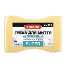 Губка для мытья автомобиля Carlife жёлтая (CL-415)