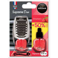 Автомобильный ароматизатор Aroma Car Supreme Duo клубника 8 мл для авто (92254)