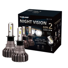 Світлодіодні Led лампи H3 Carlamp Night Vision Gen2 5000 Lm 5500 K (NVGH3)