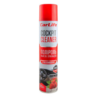 Полироль для панели приборов CARLIFE Cockpit Cleaner клубника 320мл (CF324)