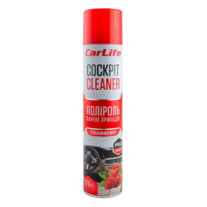 Полироль для панели приборов CARLIFE Cockpit Cleaner клубника 320мл (CF324)