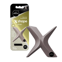 Ароматизатор на дефлектор Aroma Car X SHAPE 10g - SILVER (12шт.)