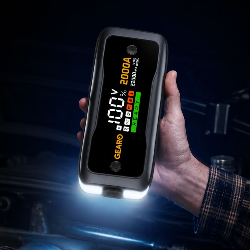 Бустер для авто с повербанком Gearo 22000mAh 2000А (GE0112)