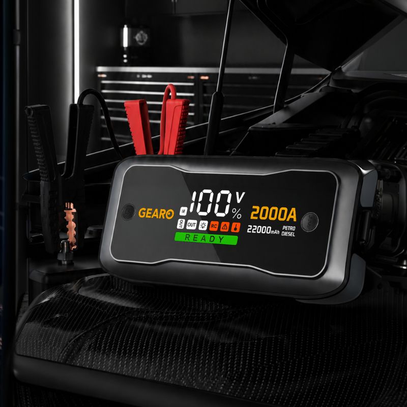 Бустер для авто с повербанком Gearo 22000mAh 2000А (GE0112)