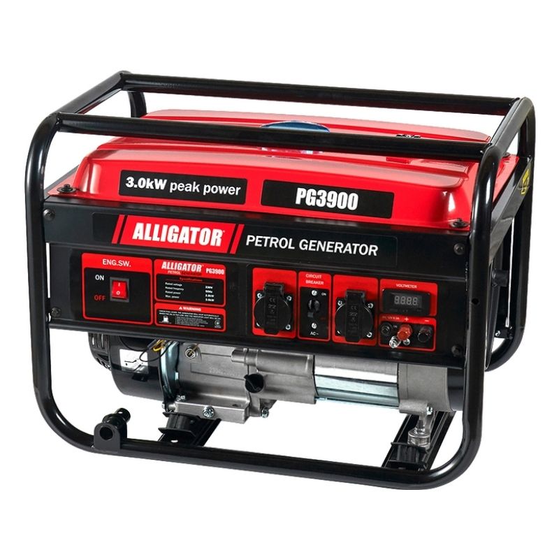 Бензиновый электрогенератор ALLIGATOR 2.8-3.0 кВт с AVR 230В для дома и дачи (PG3900)