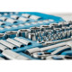 Набор инструментов 1/2" 1/4" 112шт CrV CrMo Hogert в кейсе (HT1R432)