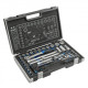 Набор инструментов 1/2" 1/4" 60шт CrV CrMo Сталь S2 Hogert в кейсе (HT1R470)