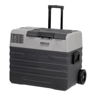 Компресорний автомобільний холодильник BREVIA на колесах 52 л 12В 24В 220В пластиковий (22780)