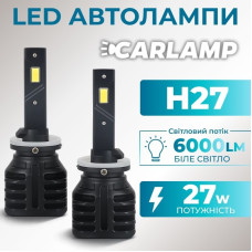 Світлодіодні лампи Н27 для авто Carlamp Night Vision Gen 3 Led автолампи 5500K 6000 Lm (NVG3H27)