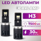 Світлодіодні Led лампи H3 Carlamp Day Light Gen2 7500 Lm 5800 K (DLG2H3)