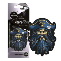 Ароматизатор для авто Aroma Car Cellulose Characters Black Pirat сухий ароматизатор (12047)