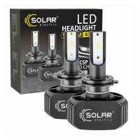 LED автолампи H7 Solar 12V 24V 6000К 5000Lm 40W Seoul CSP1860 для фар основного світла (8207)