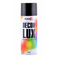 Акриловая краска глянцевая черная NOWAX Decor Lux 450 мл 9005 (NX48010/NX65010)