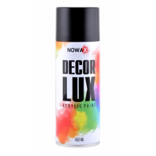 Акриловая краска матовая черная NOWAX Decor Lux 450 мл 9005 (NX48011/NX65011)