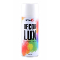 Акриловая краска белая NOWAX Decor Lux 450 мл 9016 (NX48014/NX65014)