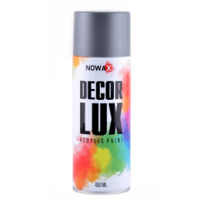 Акриловая краска серебристая NOWAX Decor Lux 450 мл 9022 (NX48016/NX65016)