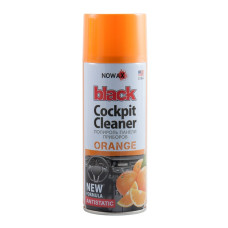 Полироль для пластика NOWAX Black Cockpit Cleaner апельсин 450мл (NX00453)